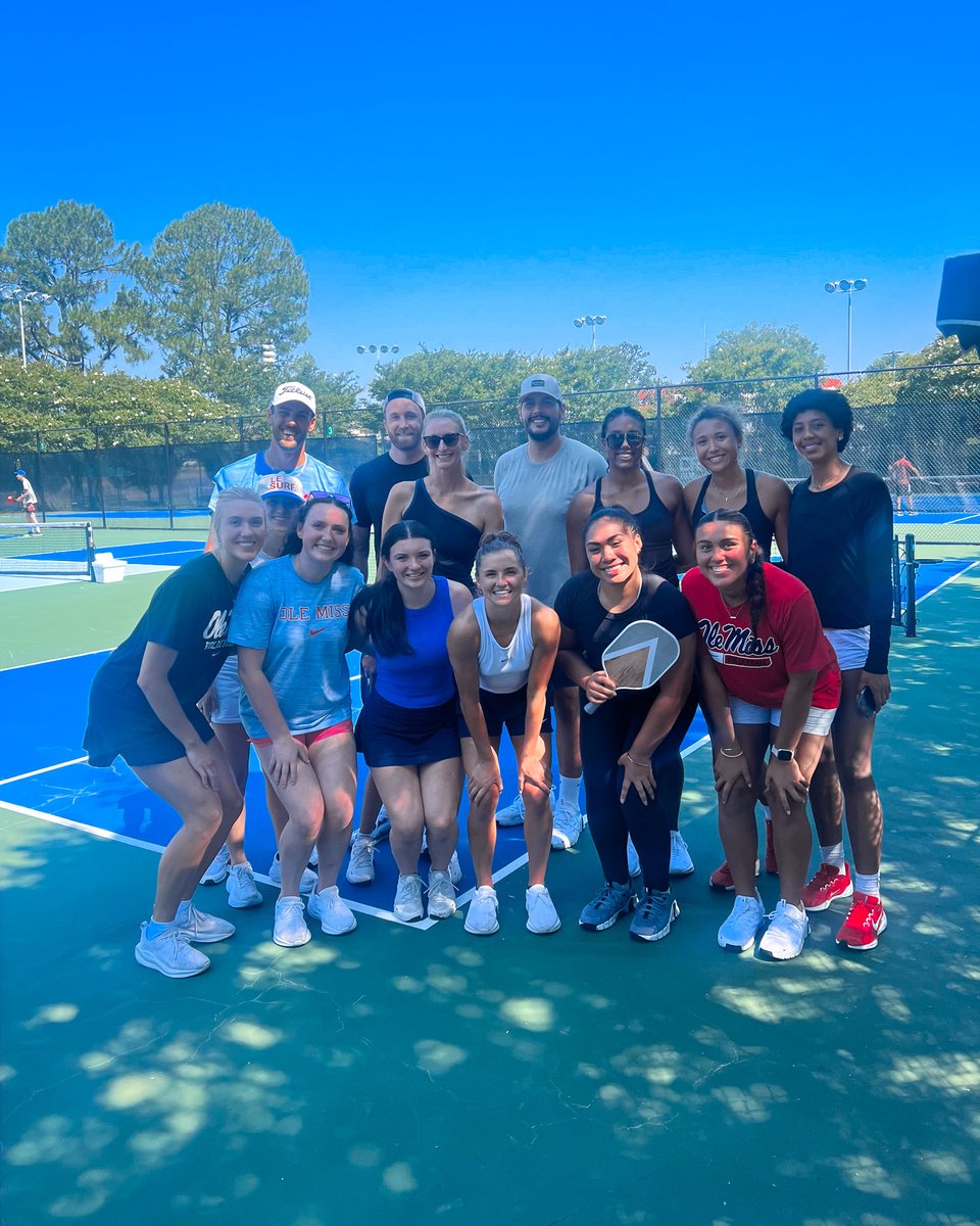 OleMissVB's tweet image. Serving Stars and Stripes 馃嚭馃嚫
The Rebs took on the second annual 4th of July pickle ball tournament this weekend!