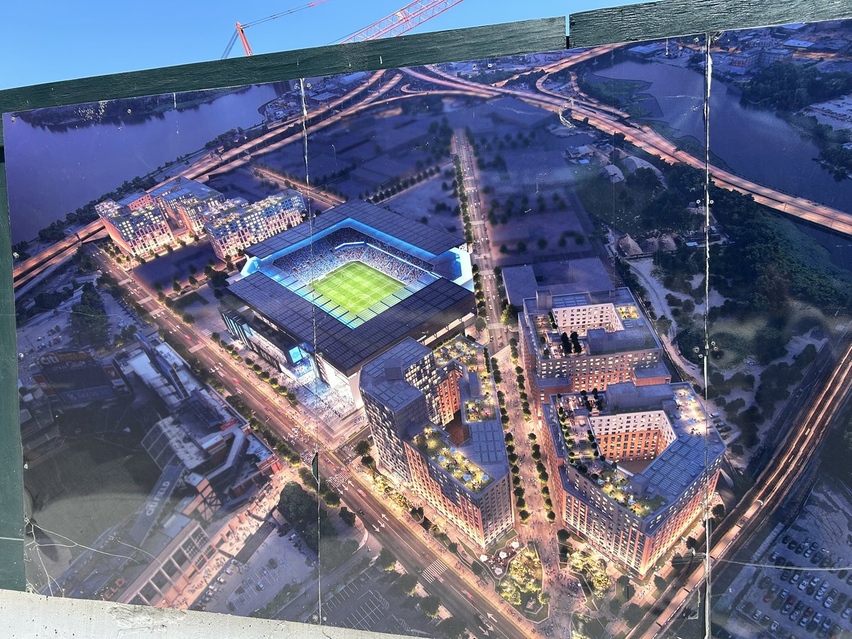 SAMUSMNT's tweet photo. Went to Citi Field for Mets - Yanks and had a look at the new #NYCFC stadium being built. The only progress that is noticeable were the new apartments that are a part Willets Point redevelopment.

Nonetheless it’s really exciting that NYC will have a soccer specific stadium! 🐦 https://t.co/o9PqgSkghy