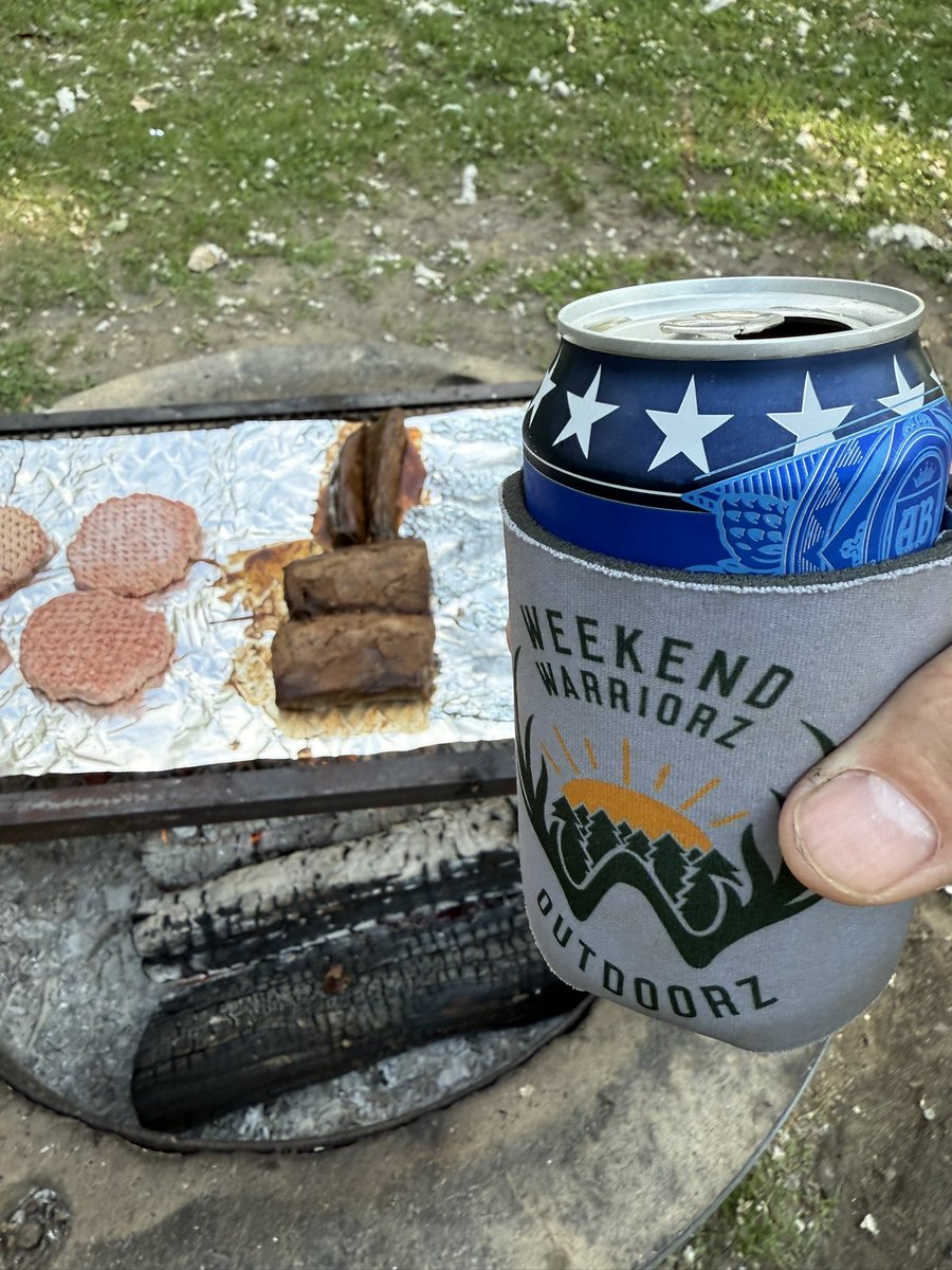 Backstrap and tenderloin over the fire. #deer #Hunting #camping
