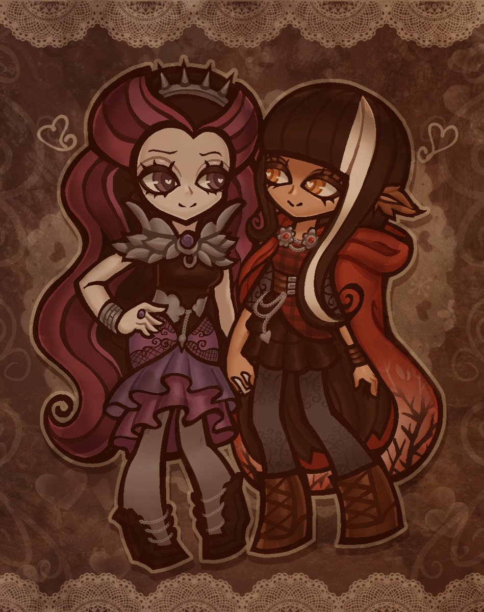 bitter_b0xx's tweet image. raven and cerise 🌈💜❤ #everafterhigh #eah