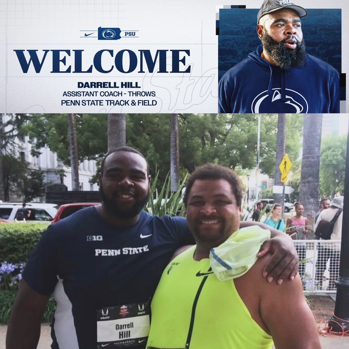 Full circle moment 🤝

Darrell Hill is Penn State’s new throws coach 🪄