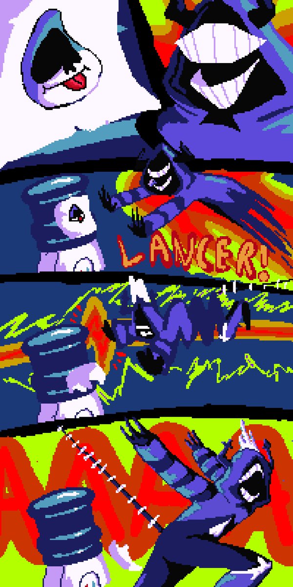 RCalamity82468's tweet image. #pastraart
Made some comics of the creature escaping into the ch3 dark world, plus an extra I posted earlier without the spoiler warning