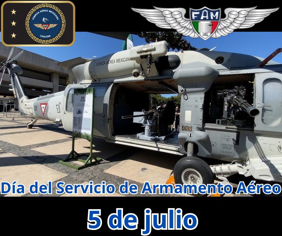 armadas_mexico's tweet photo. #5deJulio2025  dia del servicio de Armamento Aereo. #mexico https://t.co/xe8O1HO8qz