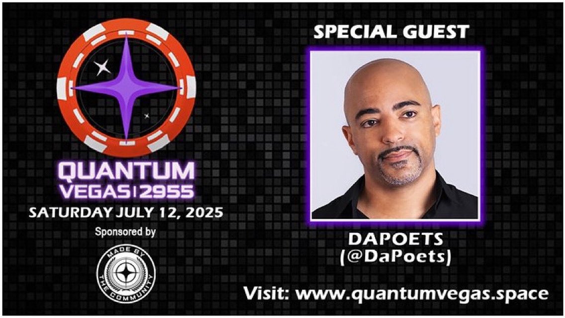 We're excited to have <a href="/DaPoets42/">DaPoets</a>  as a guest moderator and co-host at Quantum Vegas 2955! Visit quantumvegas.space for tickets and information! #StarCitizen #LasVegas #AREA15