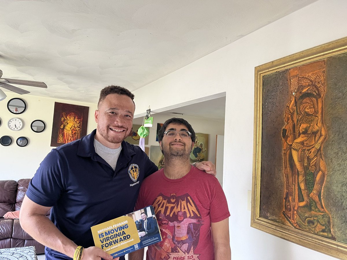 It was fun on the doors today as <a href="/AlexAskew757/">Delegate Alex Q. Askew</a> joined me!

Many of the conversations we had centered on fears of losing Medicaid and affordability issues that impact families every day.

Always grateful to be welcomed into the homes of the people we serve. 

#AimHighVB