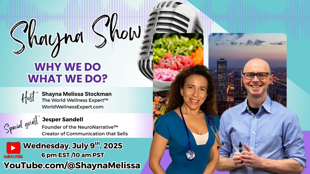biohacknp's tweet image. What really drives us to act, speak, & succeed? 👀
Find out this Wed, July 9 at 6 PM on the #ShaynaShow with Jesper Sandell – the mind behind #NeuroNarrative + Communication That Sells.
🎥 YouTube.com/@ShaynaMelissa
#WhyWeDoWhatWeDo #Leadership #BusinessTalk