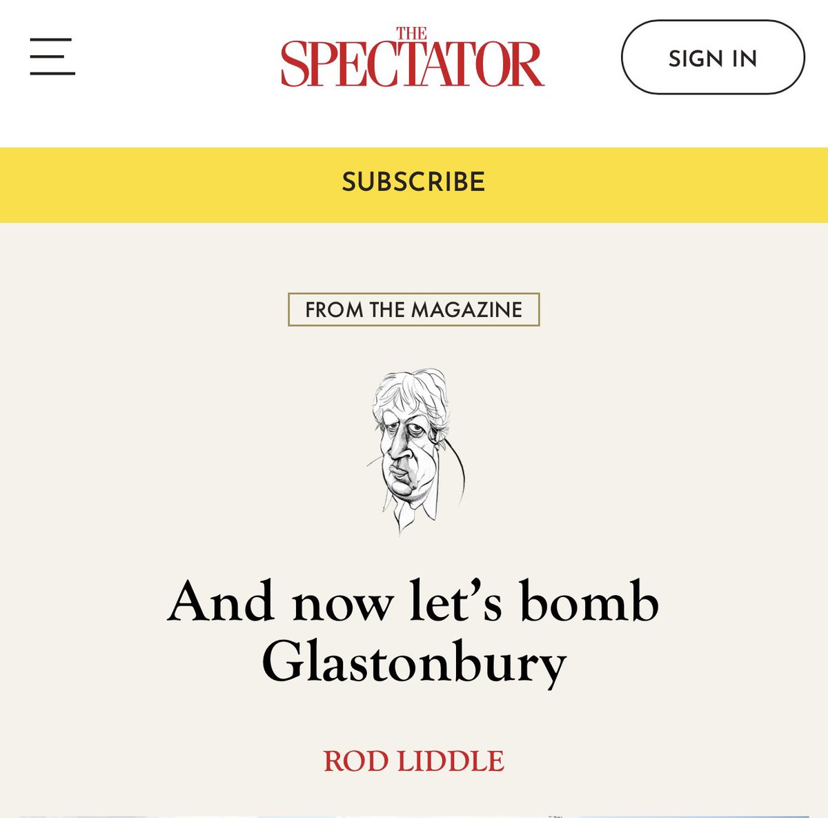 Tayab Ali (@tayab_ali_) on Twitter photo đ¨Formal Complaint Concerning Article in The Spectator: âAnd now letâs bomb Glastonburyâ
The Commissioner
<a href="/metpoliceuk/">Metropolitan Police</a> <a href="/MetCC/">Met Contact Centre</a>
Dear Commissioner
I am writing to lodge a formal complaint regarding the article published by The Spectator on 5 July 2025, entitled âAnd now letâs đ¨Formal Complaint Concerning Article in The Spectator: âAnd now letâs bomb Glastonburyâ
The Commissioner
<a href="/metpoliceuk/">Metropolitan Police</a> <a href="/MetCC/">Met Contact Centre</a>
Dear Commissioner
I am writing to lodge a formal complaint regarding the article published by The Spectator on 5 July 2025, entitled âAnd now letâs
