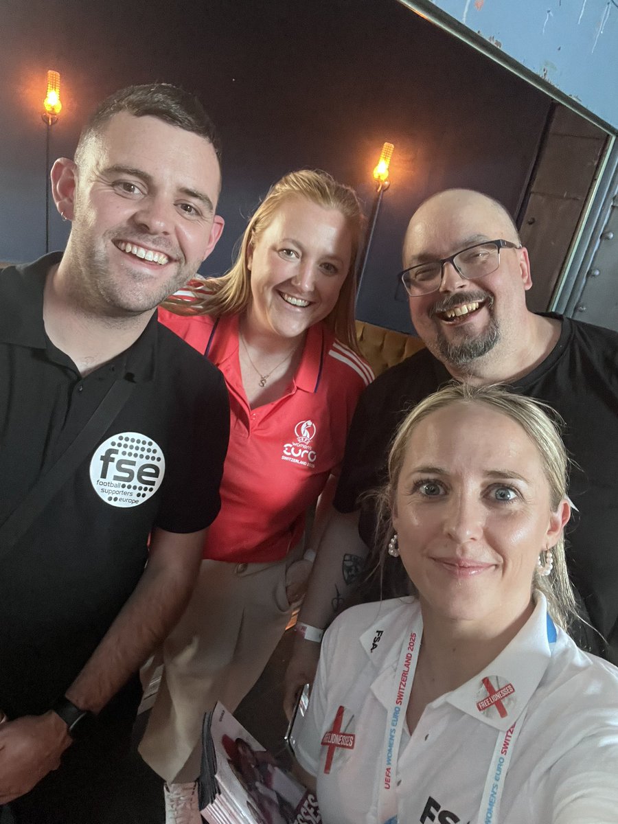 Thank you to Siobhan from <a href="/UEFA/">UEFA</a> and Jussi and James from <a href="/FansEurope/">Football Supporters Europe</a> for paying us a visit at Lionesses HQ today.
