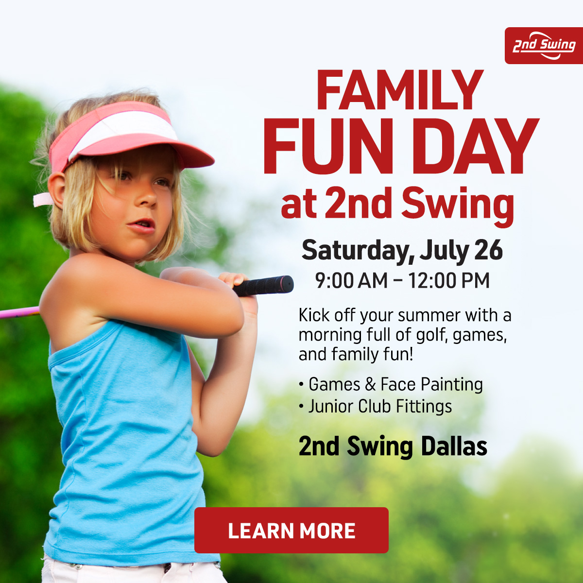 Family Fun + Golf! There's no better combination!

Join us and Megan Buzza at our 2nd Swing Dallas Store 3 weeks from today for Family Fun Day!

Celebrate the game we love with the ones we love!

RSVP today! bit.ly/3SLKPv4

#2ndswinggolf #golf