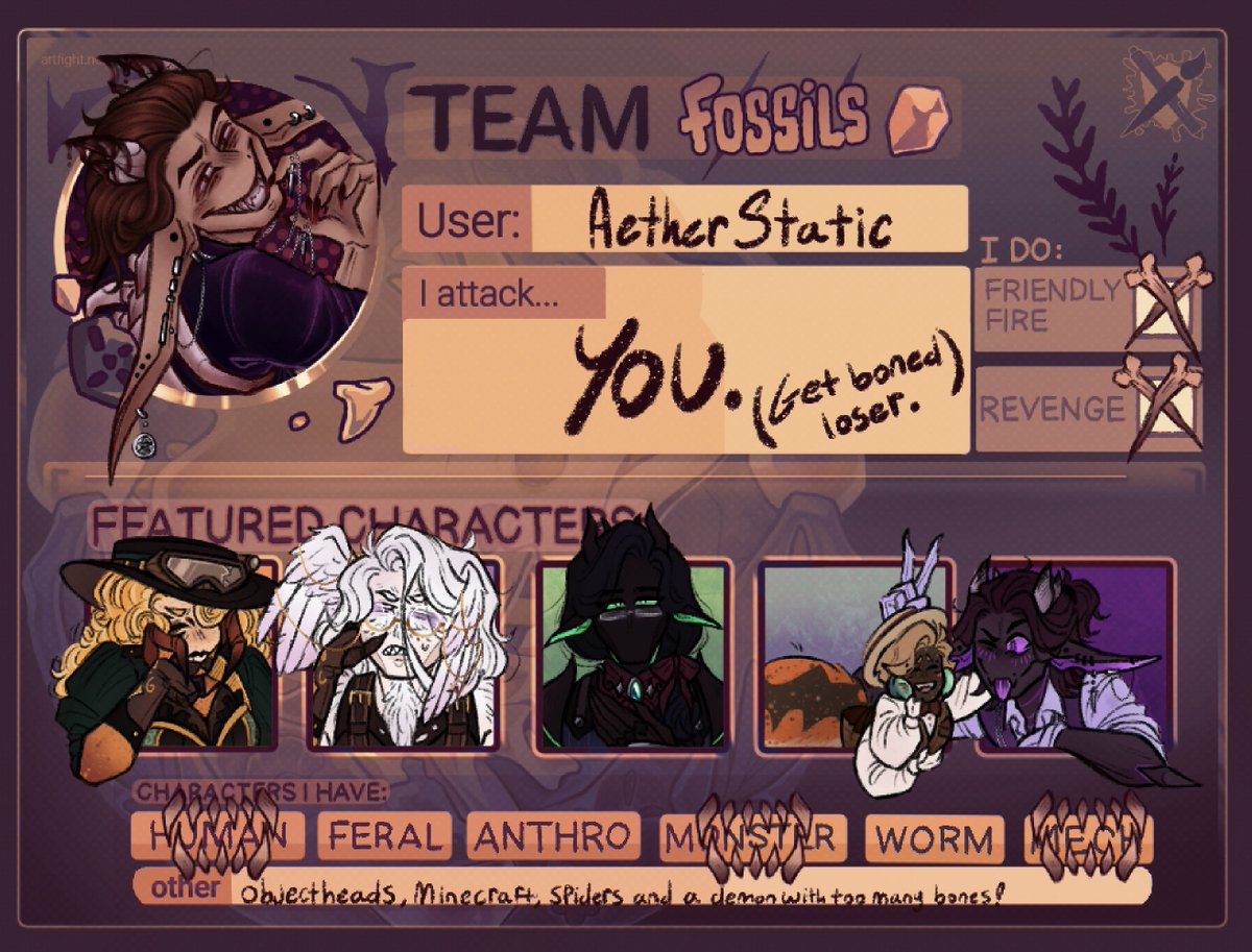 staticsshifter's tweet image. Got three new challengers on the roster this year! Come and get em! :D
artfight.net/~AetherStatic

#TEAMFOSSILS #artfight2025 #staticsocs