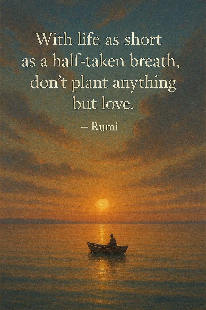 With life as short as a half-taken breath, don’t plant anything but love.