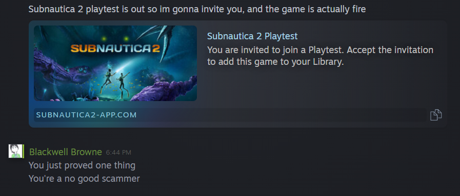 Scammer tried to steal my Steam Account;