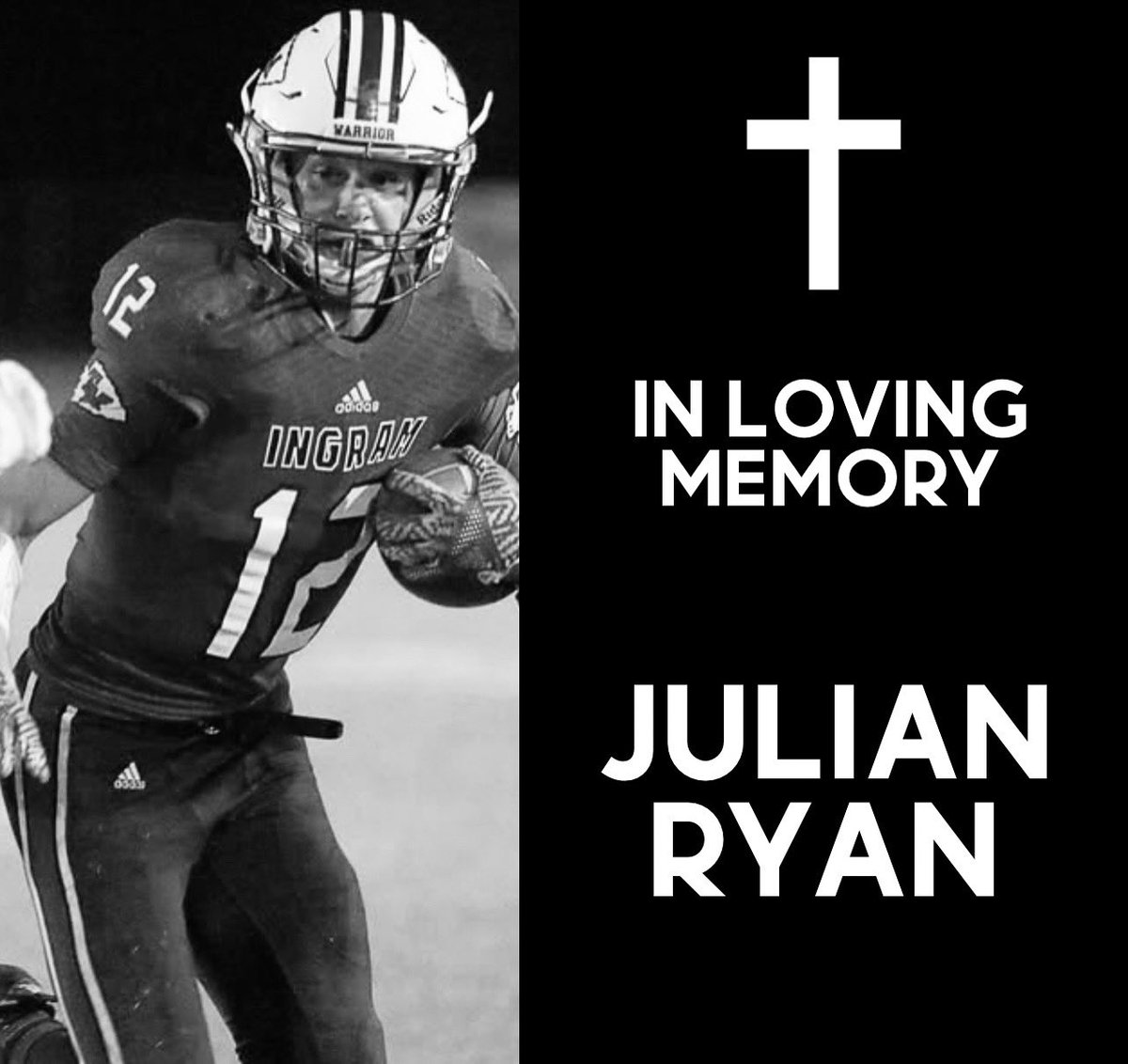 27-year-old Julian Ryan gave his life a hero.

The former Ingram Moore HS football star broke a window to save his fiancée, their children, and his mother-in-law from rising floodwaters along the Guadalupe River

He was critically injured and didn’t survive.

His sister said,