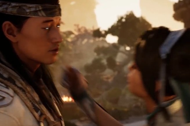 antibaza's tweet photo. i feel like we don't talk enough about Kitana's hand placement in mk1 kiss scene

girl was like: "my liu kang? oh you're getting it" https://t.co/RAEVsjYVJh