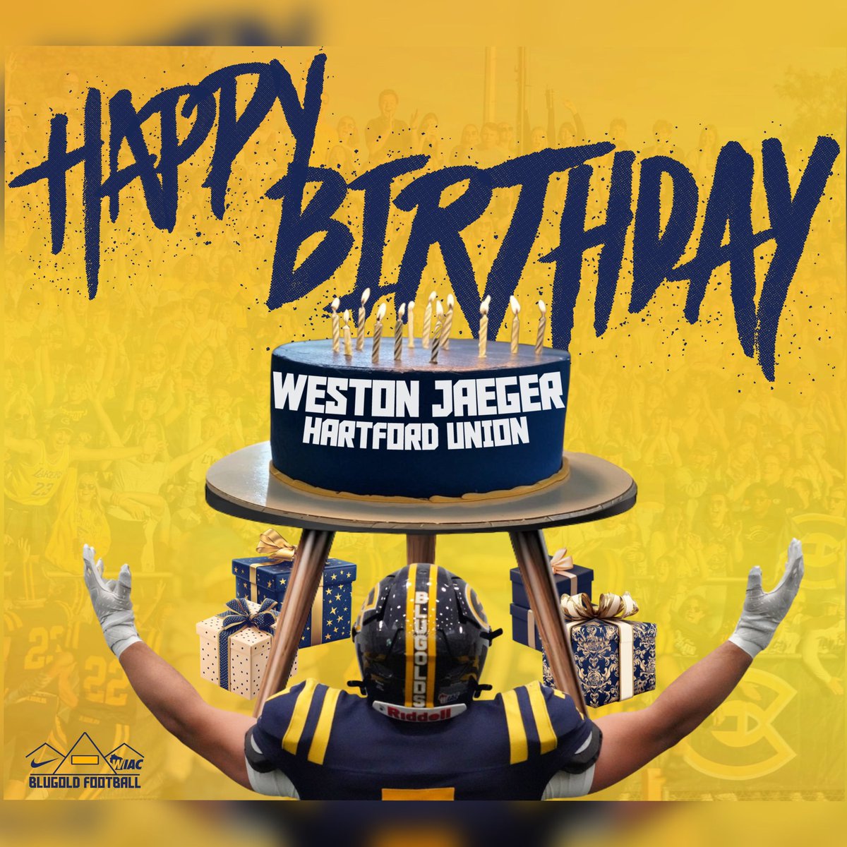 UWECFootball's tweet image. A big HBD to Freshman OL @JaegerWeston
Make it a great one, Weston!
#ROLLGOLDS x #CTM