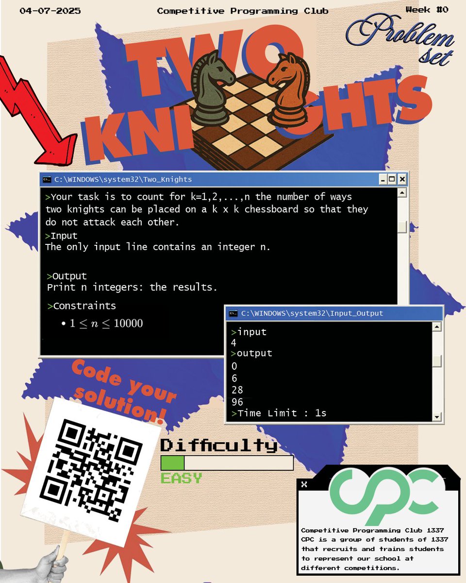 Second problem of #Week_0 , scan the online judge's QR code and solve it ! 🏆