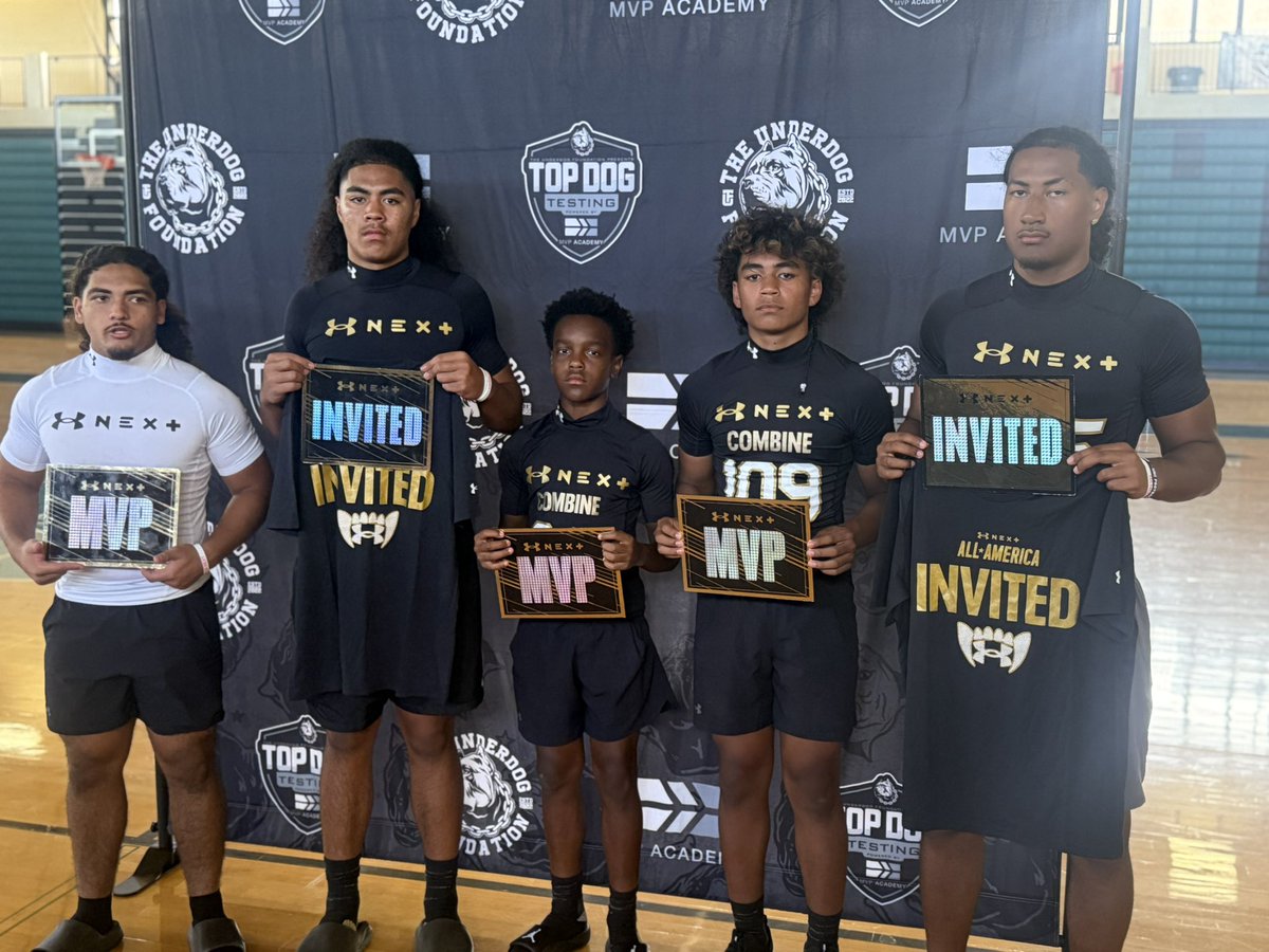 Brandon Huffman (@brandonhuffman) on Twitter photo MVPs from RB/LB Session at <a href="/UANextFootball/">All-America Game</a> Maui:
2026 LB Talanoa Ili and 2027 LB Toa Satele invited to 2026 Under Armour AA Game
RB MVP: Chazz Michael Kapahu
MS RB MVP: Jeremiah King
MS LB MVP: Tydes Alualu MVPs from RB/LB Session at <a href="/UANextFootball/">All-America Game</a> Maui:
2026 LB Talanoa Ili and 2027 LB Toa Satele invited to 2026 Under Armour AA Game
RB MVP: Chazz Michael Kapahu
MS RB MVP: Jeremiah King
MS LB MVP: Tydes Alualu