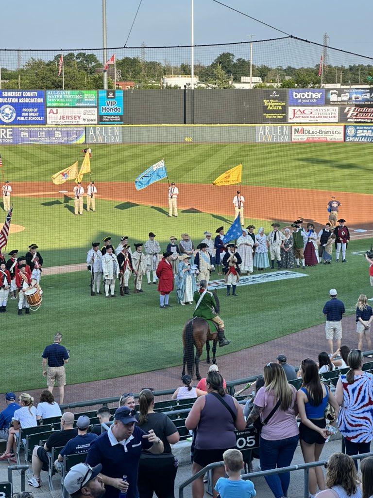 Joe Puccio (@joepuccio_) on Twitter photo George Washington is here. GEORGE WASHINGTON. On horseback!!!!!
His favorite team, the <a href="/SOMPatriots/">Somerset Patriots</a>, hosts Reading. Join me and <a href="/Steven_Cusumano/">Steven Cusumano</a> now!
📺 | <a href="/Bally__Sports/">Bally Sports Live</a> x MLB.tv
📻 | foxsportsnewjersey.com George Washington is here. GEORGE WASHINGTON. On horseback!!!!!
His favorite team, the <a href="/SOMPatriots/">Somerset Patriots</a>, hosts Reading. Join me and <a href="/Steven_Cusumano/">Steven Cusumano</a> now!
📺 | <a href="/Bally__Sports/">Bally Sports Live</a> x MLB.tv
📻 | foxsportsnewjersey.com