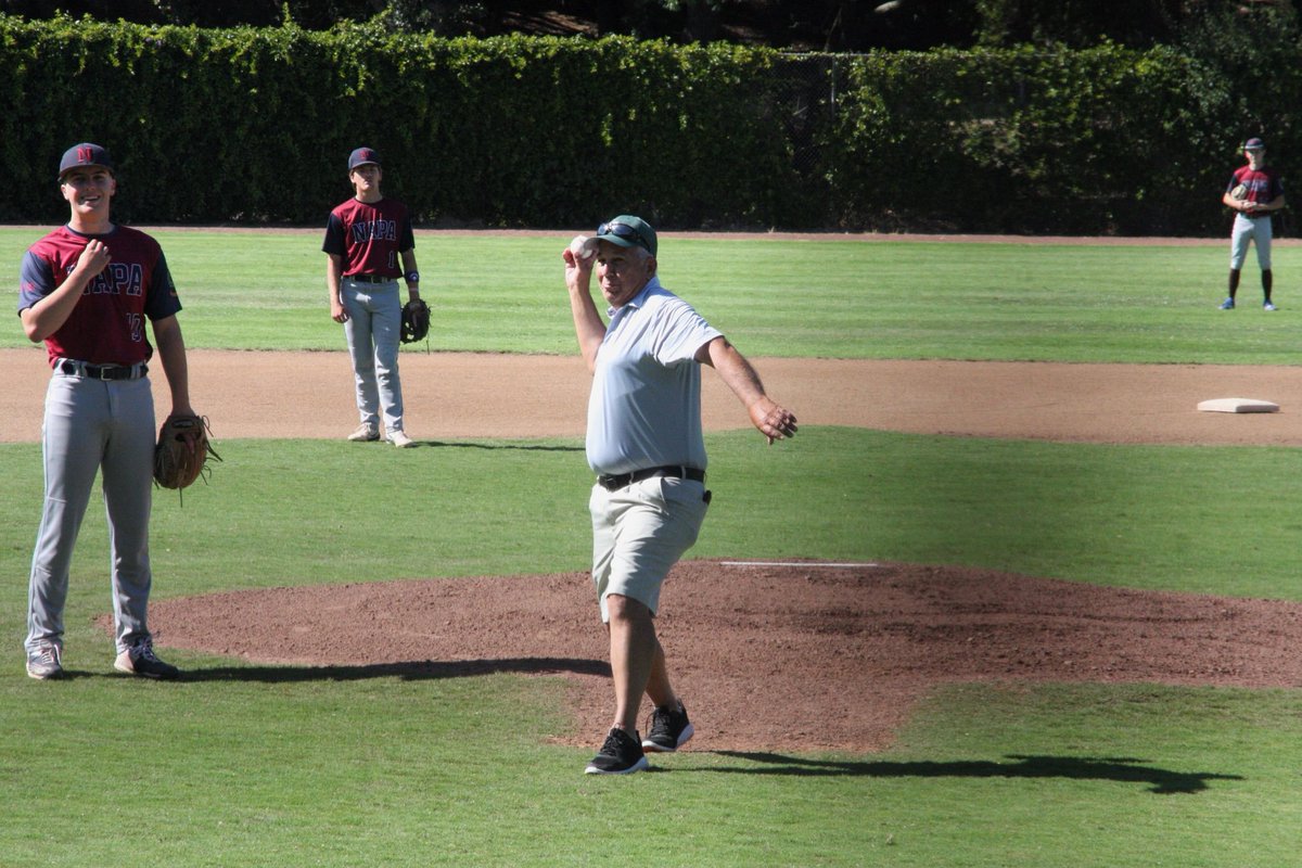 So very honored to have thrown out ceremonial first pitch at Bill Buckner Memorial Invitational Tournament on July 4 at historic Cleve Borman Field at Veterans Home of CA in Yountville. Love the ball park and having covered summer baseball for over 40 years.