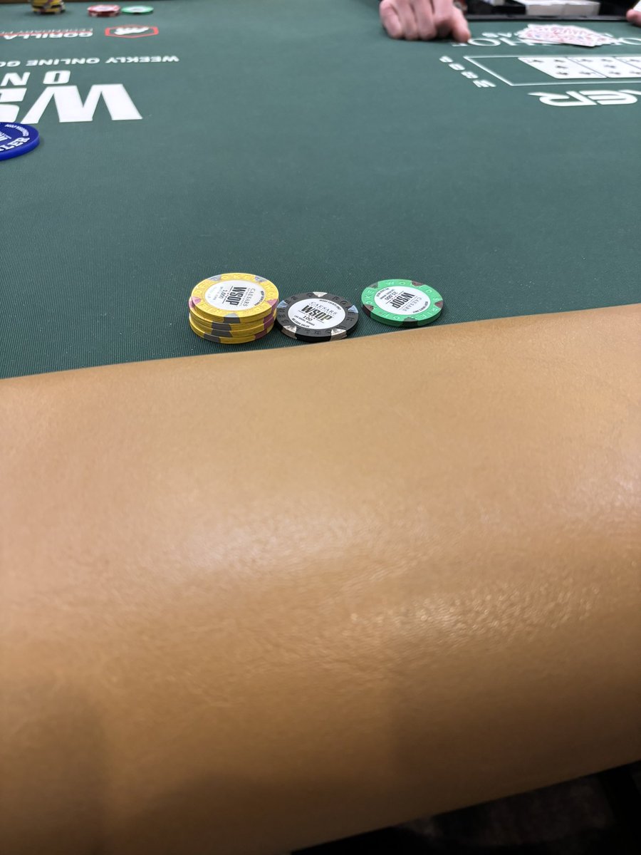 The good news: 

We are in the mix at day 1 of the Main Event! 

The bad news:

We’ve legit lost every hand 😅😅

Send help and vibes: