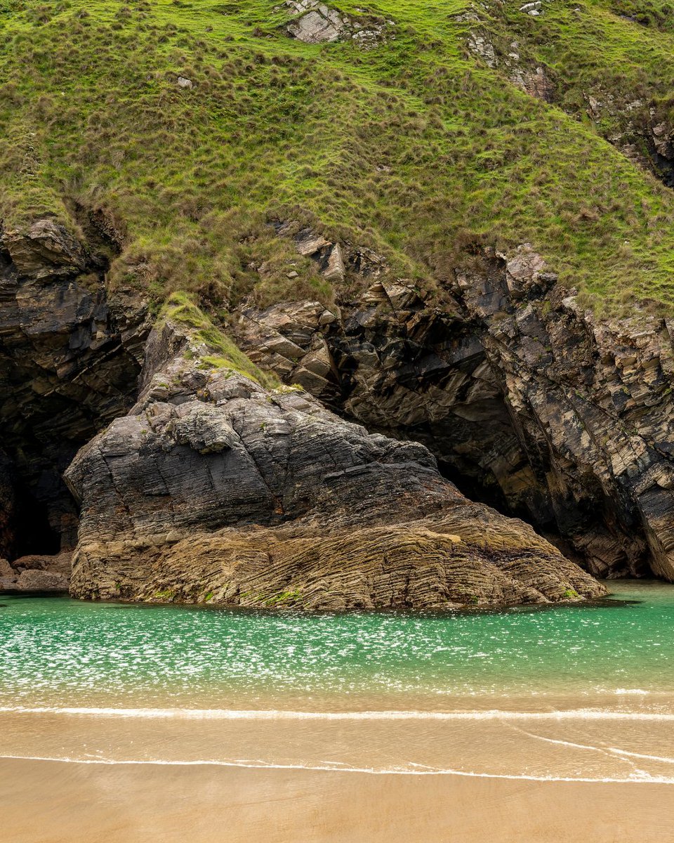 Scenic view of the famous tidal caves at Maghera beach, County Donegal, Ireland