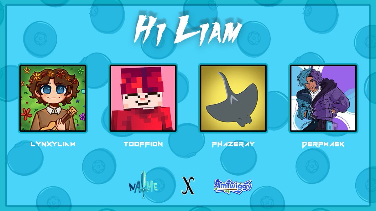 AJX (@captainajx) on Twitter photo NAME x <a href="/imtwiggyy/">ImTwiggy🫐</a>
😛 Introducing Hi Liam 😛
<a href="/LynxyLiam/">LynxyLiam @ Joy and Whimsy HQ</a> <a href="/TooFfion/">Fee 🤍🍓</a> <a href="/PhazeRay/">Phaze Ray!</a> <a href="/DerpMask/">DerpMask</a>
Watch them compete NEVER because this event isn't real! NAME x <a href="/imtwiggyy/">ImTwiggy🫐</a>
😛 Introducing Hi Liam 😛
<a href="/LynxyLiam/">LynxyLiam @ Joy and Whimsy HQ</a> <a href="/TooFfion/">Fee 🤍🍓</a> <a href="/PhazeRay/">Phaze Ray!</a> <a href="/DerpMask/">DerpMask</a>
Watch them compete NEVER because this event isn't real!