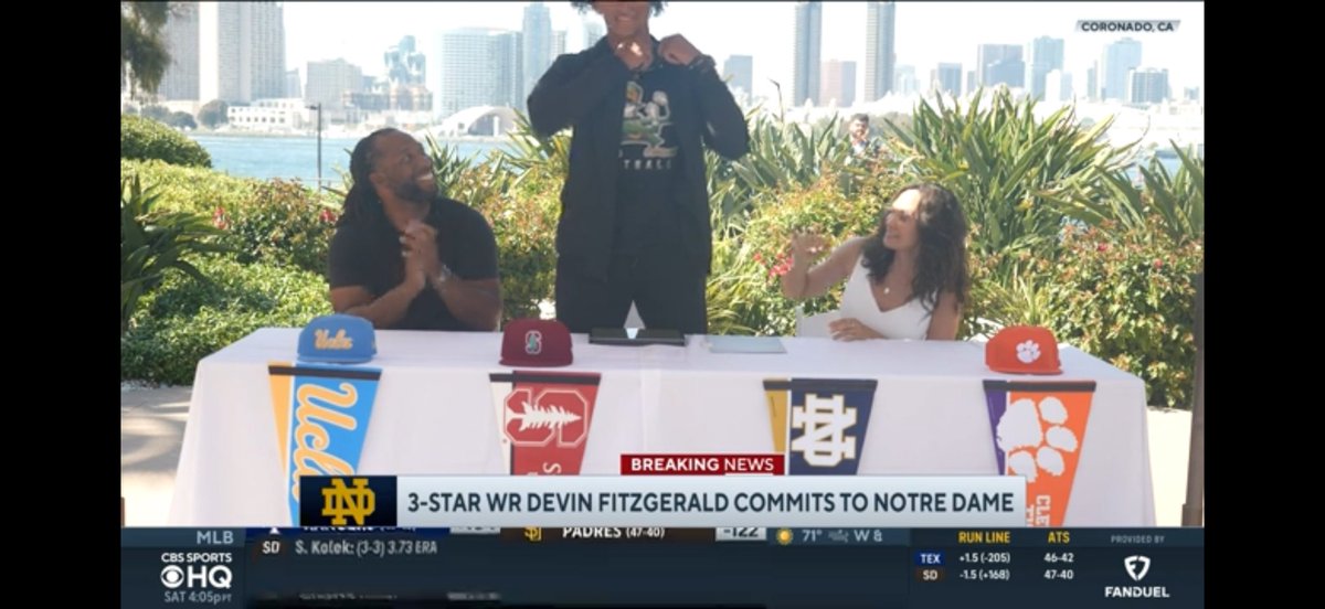 Congrats <a href="/devinfitz118/">Devin Fitzgerald</a> … now committed to <a href="/NDFootball/">Notre Dame Football</a> !!!