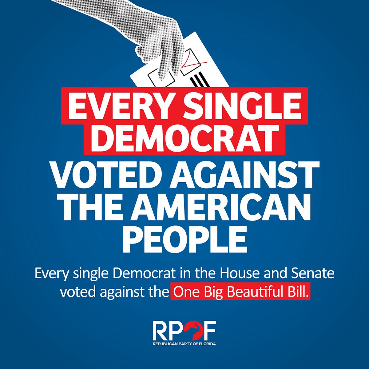 Florida GOP (@floridagop) on Twitter photo Thanks to President <a href="/realDonaldTrump/">Donald J. Trump</a> the One Big Beautiful Bill has passed through Congress and has been signed into law. This will continue the largest tax cuts in American history, deliver a secure border and enshrine no tax on tips. Thanks to President <a href="/realDonaldTrump/">Donald J. Trump</a> the One Big Beautiful Bill has passed through Congress and has been signed into law. This will continue the largest tax cuts in American history, deliver a secure border and enshrine no tax on tips.