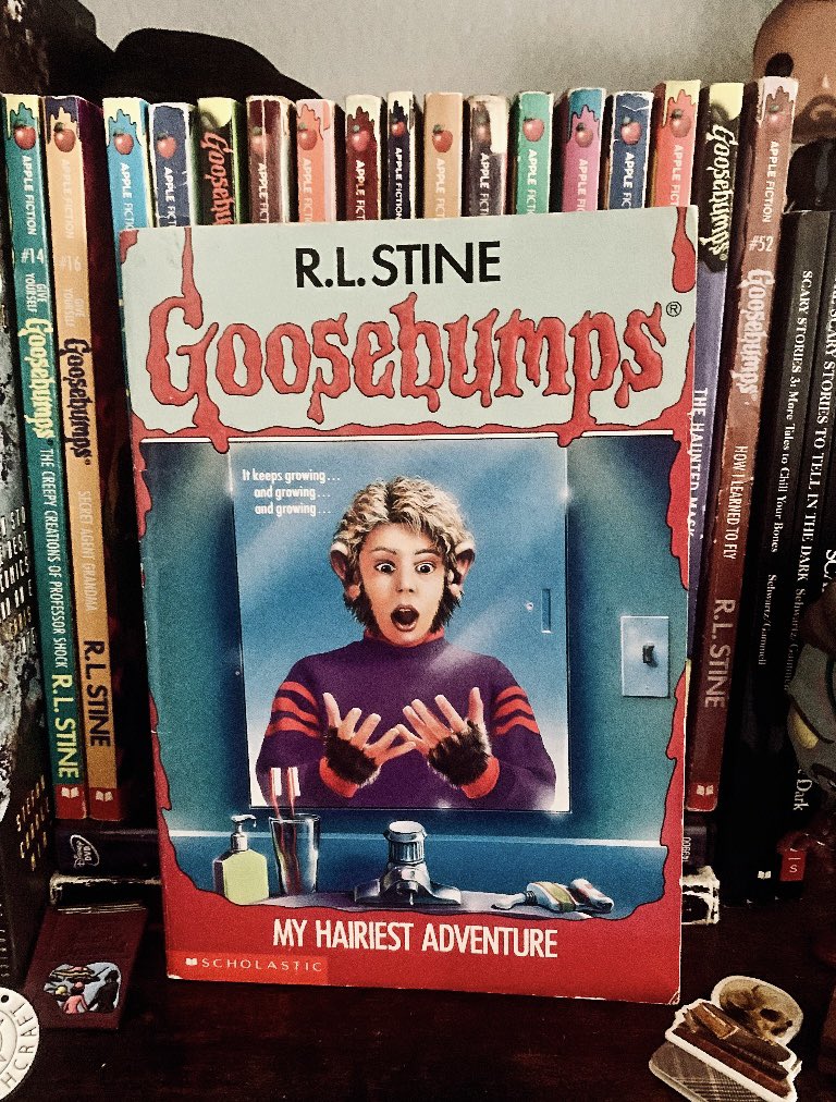 Today’s thrifted find. [“goosebumps: my hairiest adventure”_1994 📕😱]