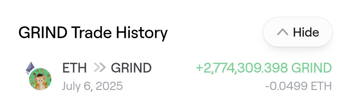 DCA more $GRIND on this dip. Believe in something