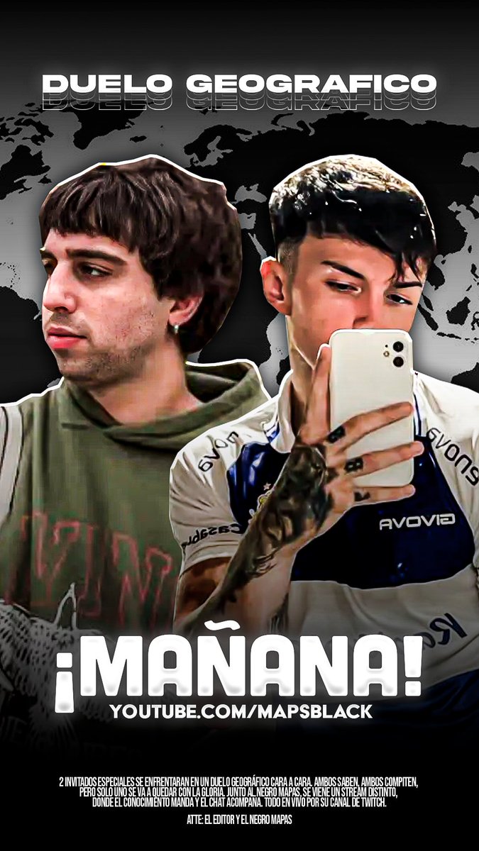 Mañana Domingo - 20:00 🇦🇷🇺🇾 

Duelo <a href="/jeroveintidos/">jero</a> vs <a href="/melianvalen_/">Melian</a> 

youtube.com/@mapsblack?si=…