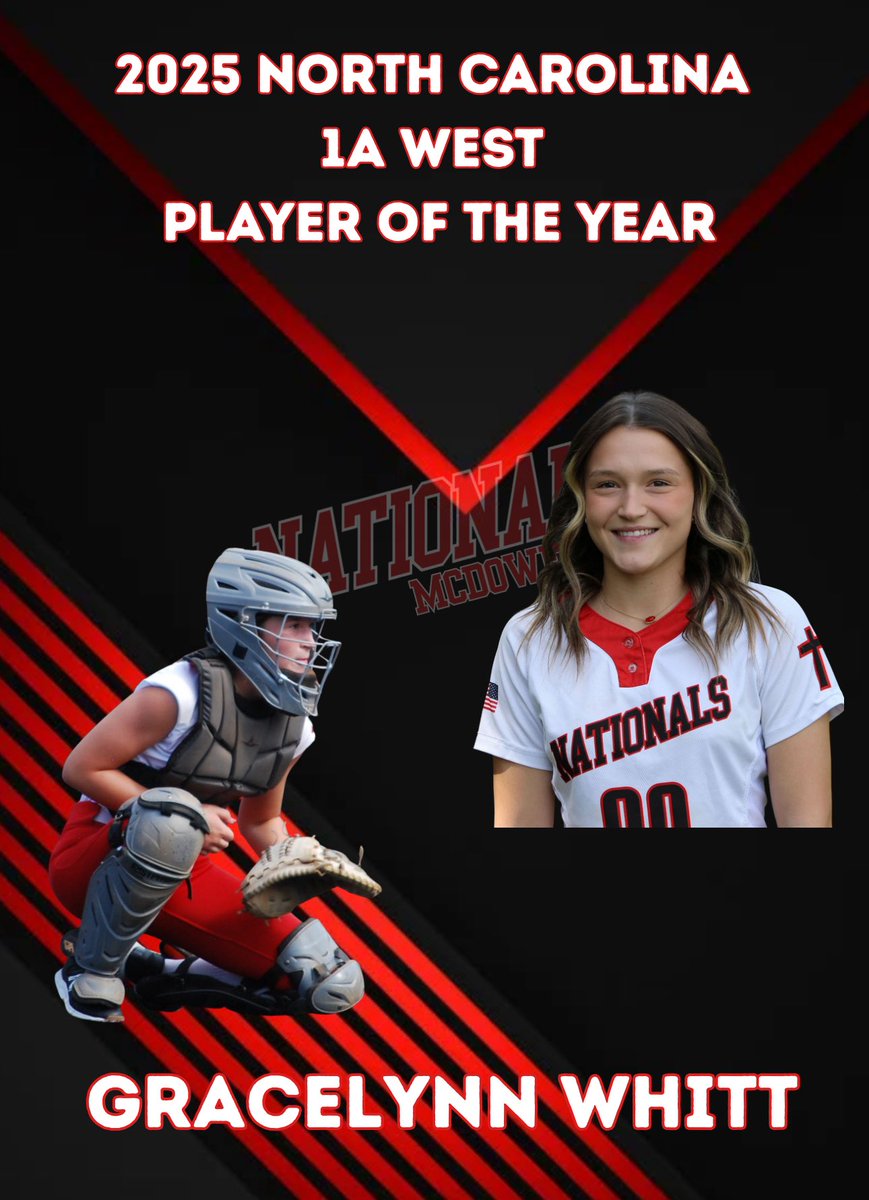 Nationals McDowell (@nationals_bmac) on Twitter photo Congrats to these 9 for being selected as North Carolina All State. Special congratulations to <a href="/gracelynn_whitt/">Gracelynn Whitt</a> for getting selected at the 1A West Player of the Year. Congrats to these 9 for being selected as North Carolina All State. Special congratulations to <a href="/gracelynn_whitt/">Gracelynn Whitt</a> for getting selected at the 1A West Player of the Year.