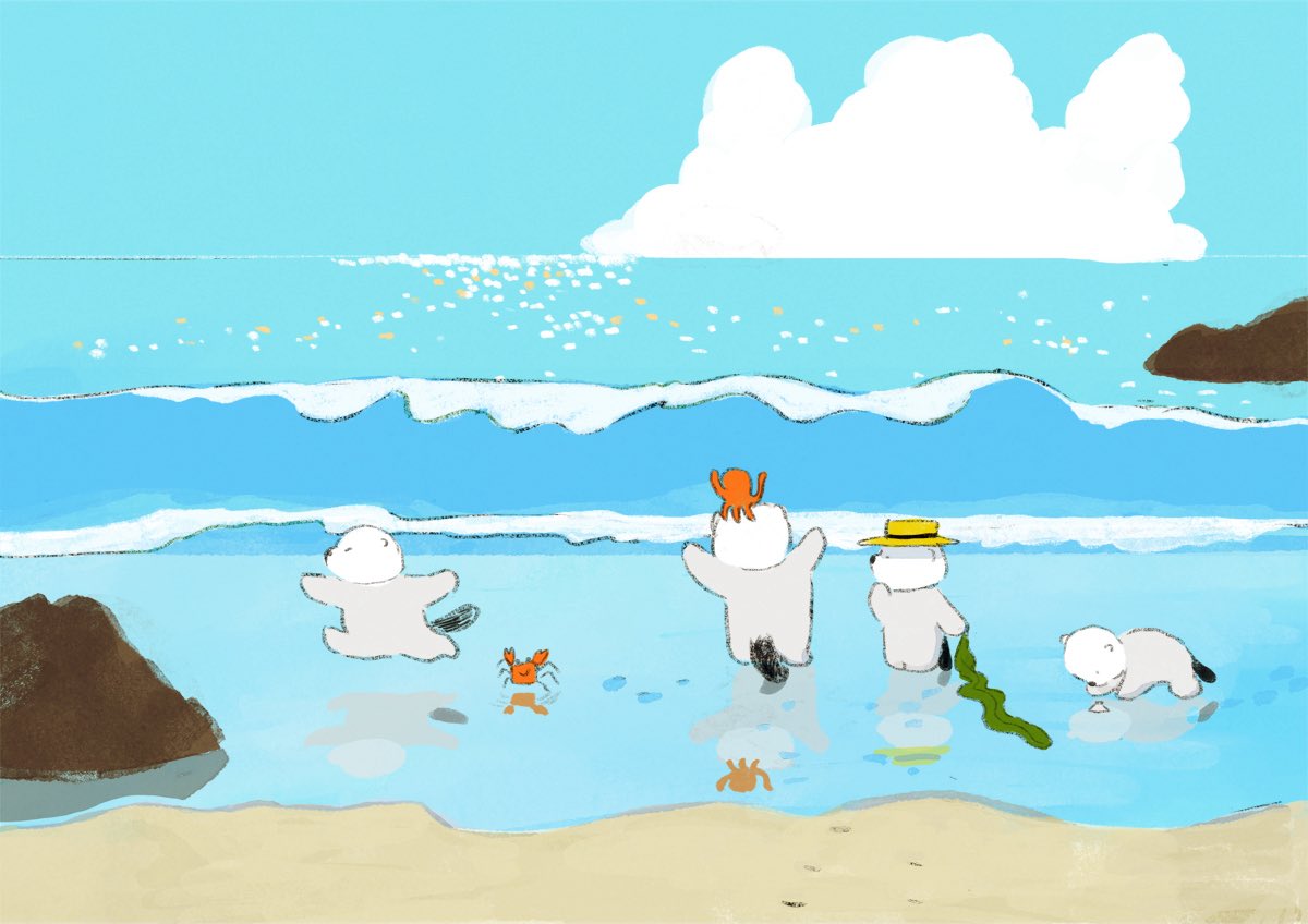 「夏いっぱい」|ももろ　4／20発売絵本「パンダのパクパクきせつのごはん」のイラスト
