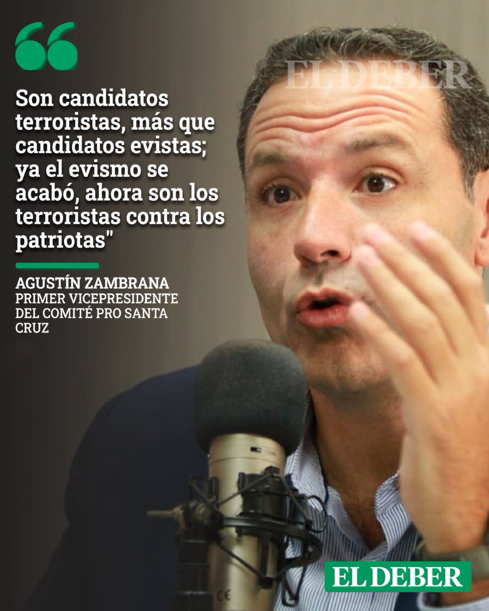 #ElDeber | Dirigente cívico tilda de “candidatos terroristas” a Andrónico y Prado

📲 f.mtr.cool/ehfklzjrix