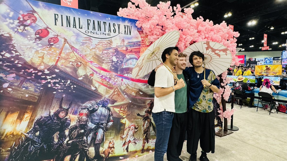 TrashTastePod's tweet image. You might see these familiar Hyurs at the FINAL FANTASY XIV booth tomorrow, July 6th around 2pm 👀
Warriors of Light in Cosplay are very welcometh!!!
#AnimeExpo2025 #FFXIV #FinalFantasy14