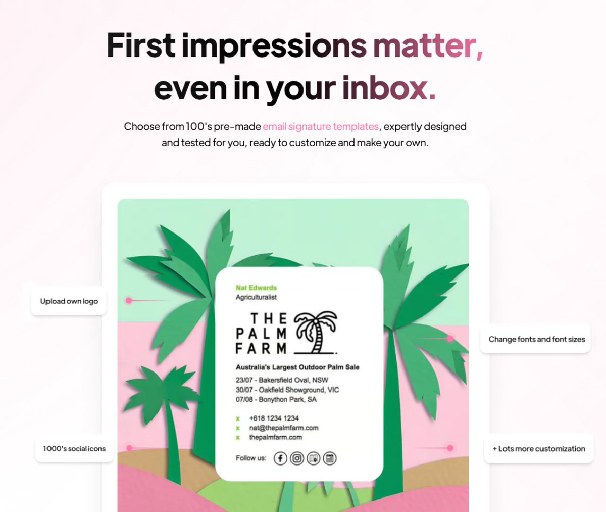 emailsigrescue's tweet photo. 🌟 First impressions matter, even in your inbox. 💌 Create stunning email signatures that showcase your brand perfectly — no coding, no design skills needed! https://t.co/1NAxrsyBh8  #ProfessionalEmails #Branding #EmailDesign #EmailMarketing #email #EmailSignature #templates https://t.co/CuP0YbsEEn