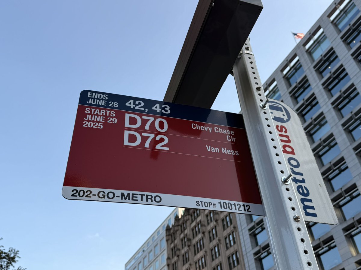 Luke Berndt (@lukeberndt) on Twitter photo Hey <a href="/wmata/">Metro Forward</a> I think this bus stop sign is wrong. D72 doesnāt goto Van Ness, right? Hey <a href="/wmata/">Metro Forward</a> I think this bus stop sign is wrong. D72 doesnāt goto Van Ness, right?