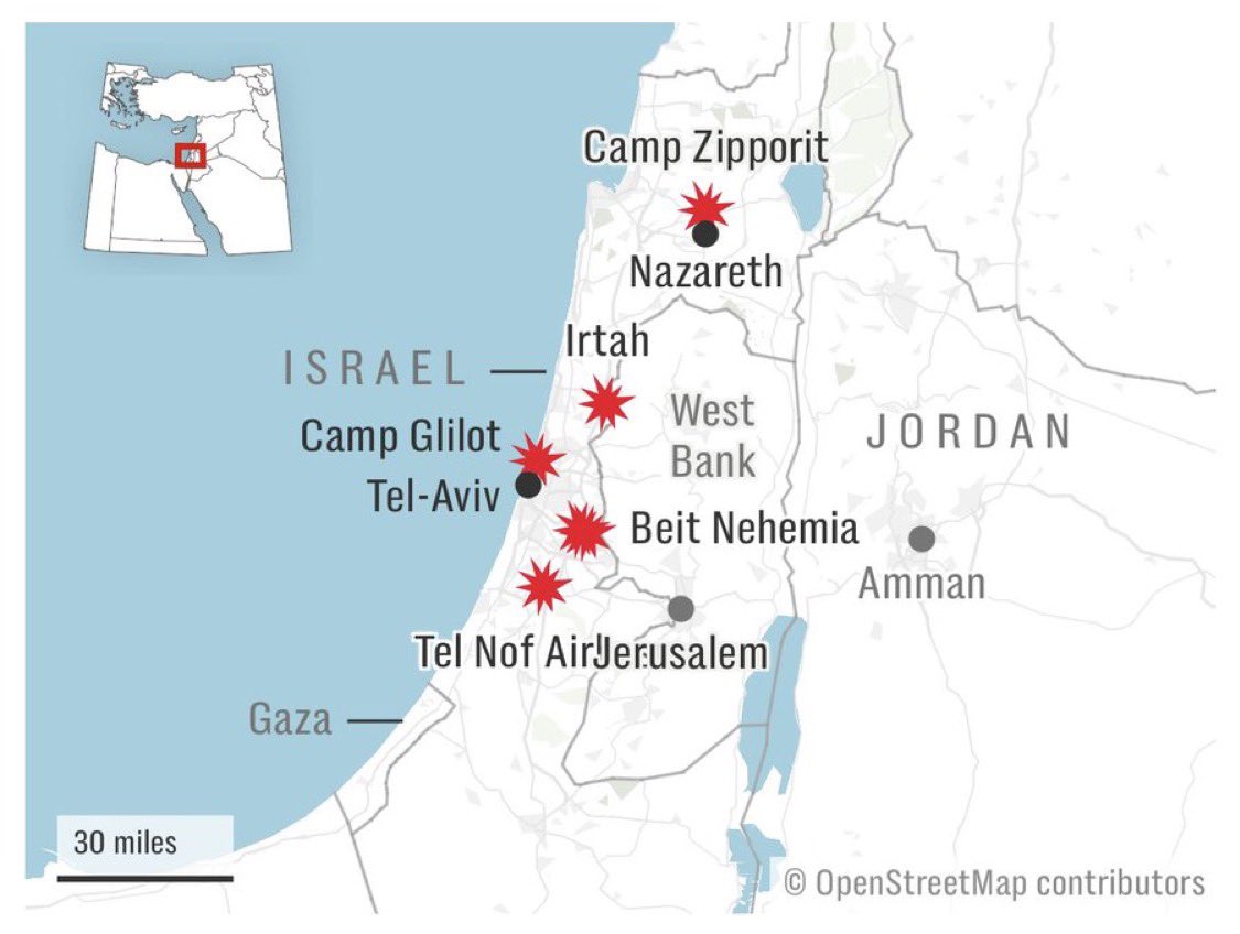 IRÁN 💥ISRAEL : Datos revelan que Irán atacó cinco bases militares israelíes que no habían sido reconocidas previamente por Israel
Según el Telegraph, 6 misiles iraníes impactaron 5 bases diferentes, incluida la base aérea de Tel Nof.
El Telegraph afirma que las autoridades