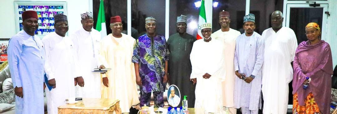 AA Connect North (@aaconnetnorth) on Twitter photo H.E <a href="/atiku/">Atiku Abubakar</a> held a productive strategic meeting with key politicians, including former SGF Babachir Lawal, ex-Adamawa Gov Bindow Jibrilla, Aishatu Binani, Sen. Abdul'Aziz Inyako, and Sen. Abbo, to discuss crucial plans and strategies. H.E <a href="/atiku/">Atiku Abubakar</a> held a productive strategic meeting with key politicians, including former SGF Babachir Lawal, ex-Adamawa Gov Bindow Jibrilla, Aishatu Binani, Sen. Abdul'Aziz Inyako, and Sen. Abbo, to discuss crucial plans and strategies.