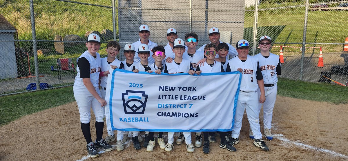 STACscores's tweet image. Congratulations to the Union-Endicott 12A All-Stars. New York District 7 Little League Champions!