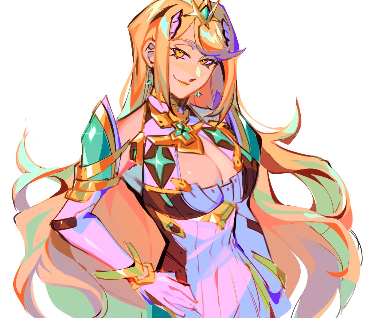 mythra doodle bc I've been watching my friend play xbc2 :D #Xenoblade