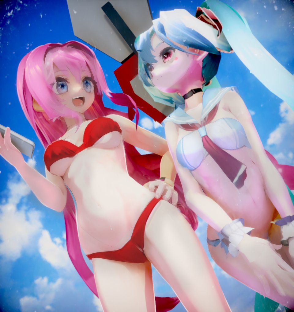 usagi_mesiya's tweet photo. @maiden_snow n・×・）.oO（まあ悩んだのですが2025ビキニの日はこれということにします（あと素材の全身カット。） https://t.co/DhWNi604j7