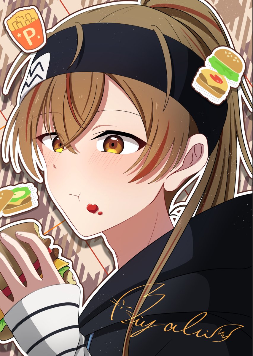 本日はハンバーガーの日らしいです♪ コラボカフェのハンバーガー 本日はハンバーガーの日らしいです♪ コラボカフェのハンバーガー
