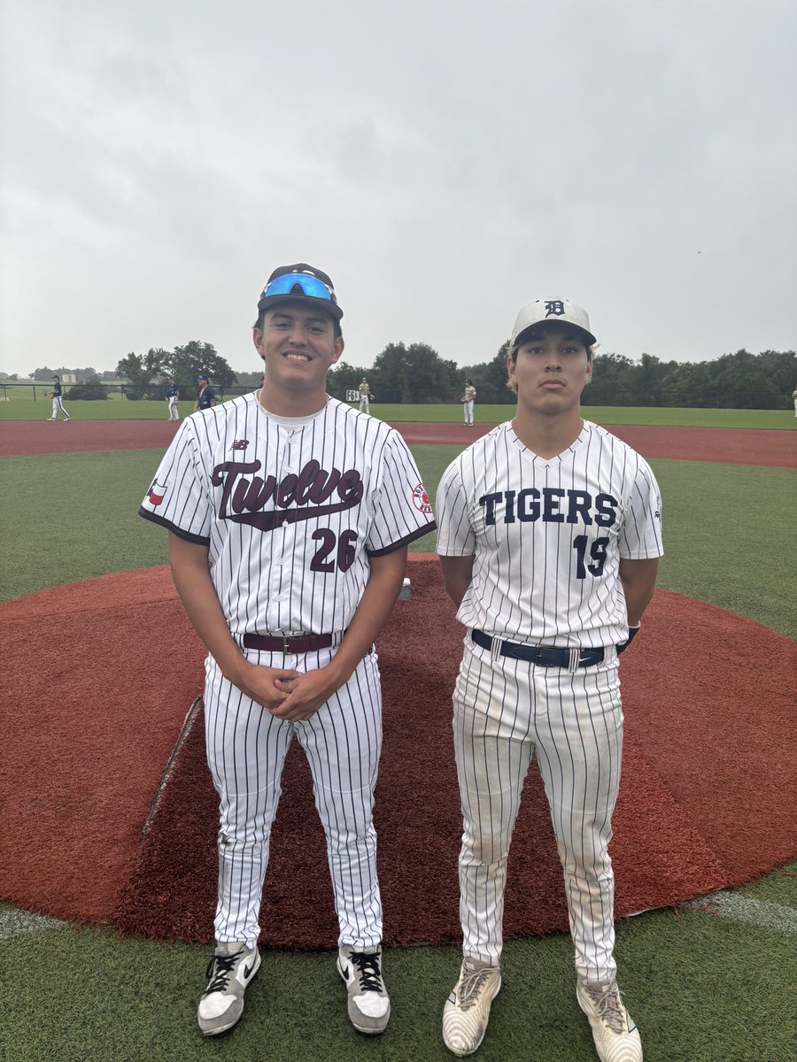 RBTournaments.com
30+ College Coach Showcase Tournament‼️

Texas Twelve-ST
🆚
Dallas Tigers-El Paso 

PoG🏆:
🥇Ashton Garza (<a href="/Ashtongarza14/">Ashton Garza</a> ): 1-2 with a Homerun
🥇Joshua Salcido (<a href="/JoshuaSalcido17/">Joshua Jovan Salcido</a> ): 6 IP, 1 R, 8Ks