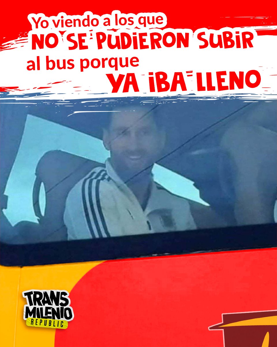 TransmiRepublic's tweet photo. Ese sentimiento de felicidad cuando ya estás del otro lado.
#Humor #TransmiStyle #Messi https://t.co/GA8wlnRo5z