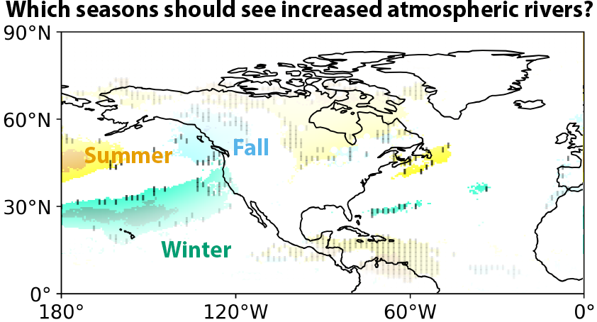 pwstaten's tweet photo. IU’s Diya Kamnani shows where different atmospheric river detection methods agree, ultimately helping planners and decision makers better prepare for high impact weather changes as climate warms. https://t.co/0vwFwj6wRs https://t.co/5Ww31jUAT8