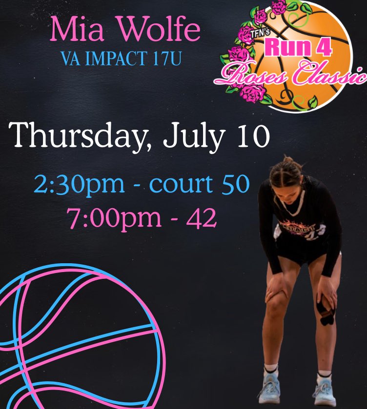 Mia Wolfe (@mia_wolfe13) on Twitter photo Getting ready for roses this week! Super excited to hit the ground running again with <a href="/va_impact/">VA Impact</a>! I’ve been in the gym and cant wait to show everyone the work I’ve put in ! #Run4Roses #together #Hardwork <a href="/JrAllStarBB/">Jr. All-Star Girls Basketball</a> <a href="/PGCbasketball/">PGC Basketball</a> <a href="/CW_Recruiting/">Coach West Recruiting</a> Getting ready for roses this week! Super excited to hit the ground running again with <a href="/va_impact/">VA Impact</a>! I’ve been in the gym and cant wait to show everyone the work I’ve put in ! #Run4Roses #together #Hardwork <a href="/JrAllStarBB/">Jr. All-Star Girls Basketball</a> <a href="/PGCbasketball/">PGC Basketball</a> <a href="/CW_Recruiting/">Coach West Recruiting</a>