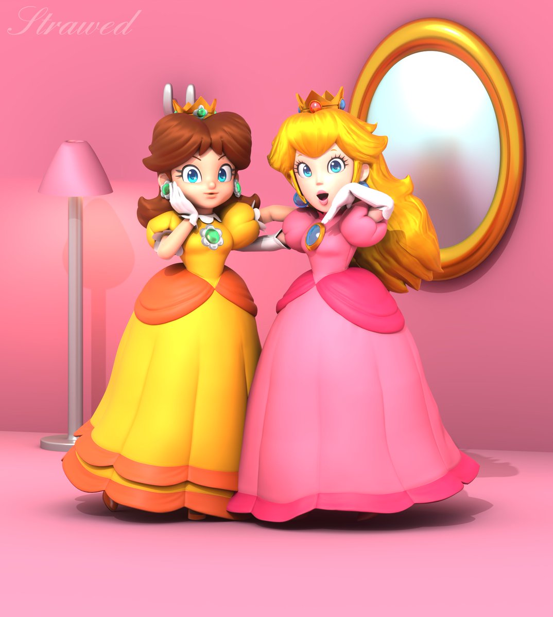 strawed__'s tweet image. Such Cuties!
#princesspeach #princessdaisy #daisy #peach #mario #supermario #nintendo #blender #art