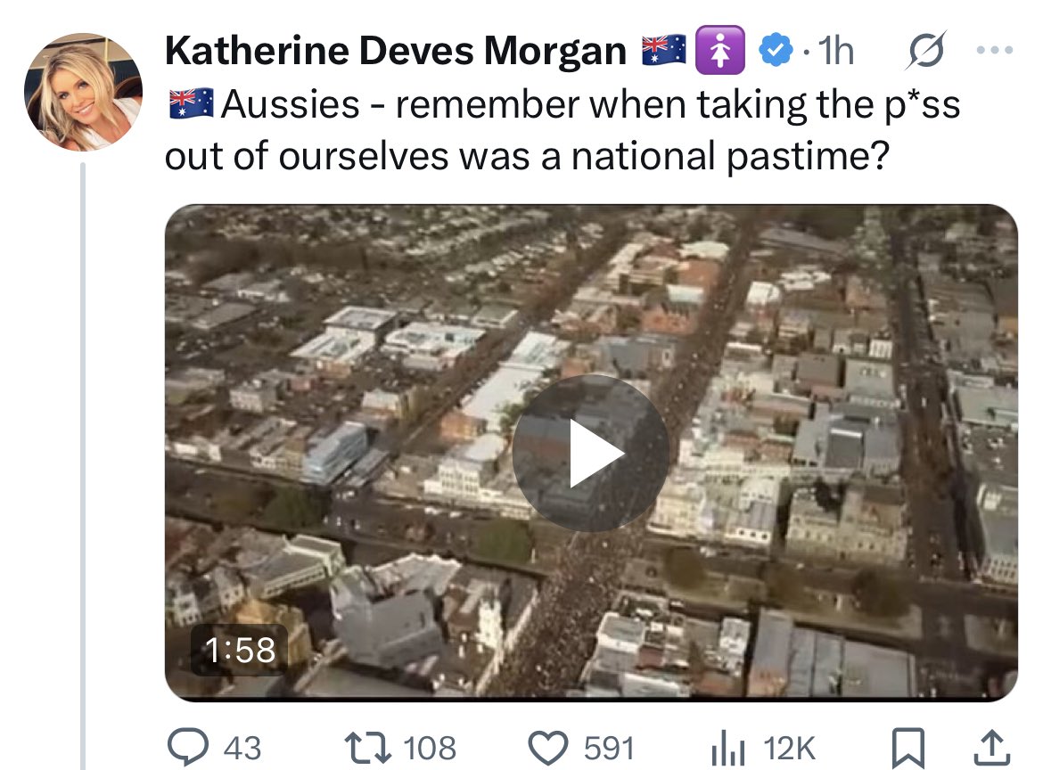 nickschadegg's tweet image. no one hates larrikinism more than people who say they love larrikinism