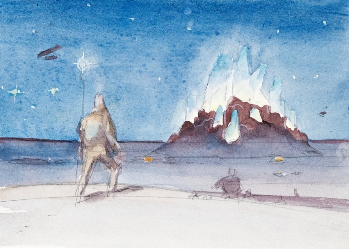 Jean ‘Moebius‘ Giraud ‘Crystal Major’ (1986) and study (1984)